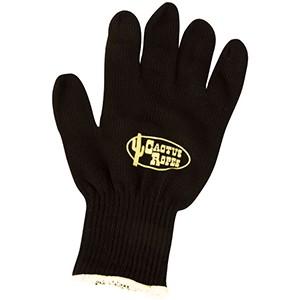 Cactus Ropes Black Cotton Roping Gloves